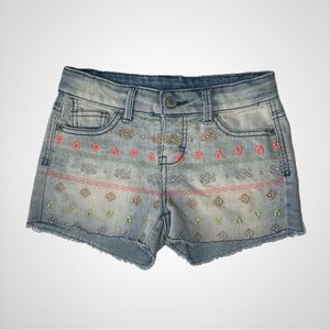 Girl’s Sz M Embroidered Denim Shirts